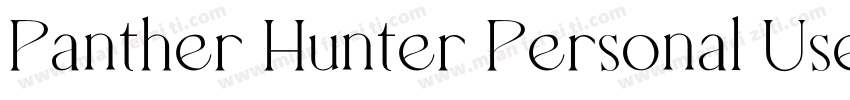 Panther Hunter Personal Use Onl字体转换